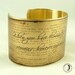 Sleuthing Sherlock Holmes Story - The Impossible and Improbable - Literary Quote Brass Cuff