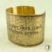 Map of at Baker Street - Mediocrity Knows Nothing - Sherlock Holmes Literary Brass Cuff Bracelet