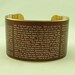 Captain Wentworth's Letter - Persuasion Literary Quote Brass Cuff Bracelet- Jane Austen Jewelry