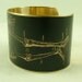 Anatomical Human Skeleton Brass Cuff Bracelet in Black - Doctor Jewelry