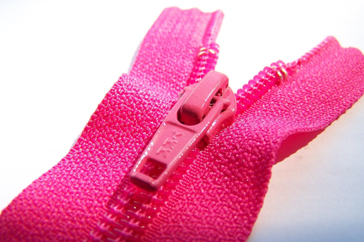 7 Inch Hot Pink 5mm Nylon Coil YKK Zippers Color 516- 5 pcs