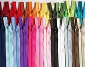 SALE 100 Assorted 9 Inch YKK Zippers