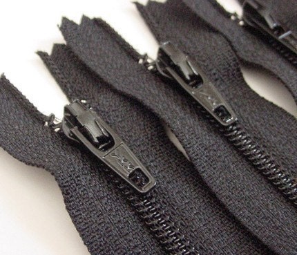SALE 50 Black 8 Inch Zippers YKK Color 580