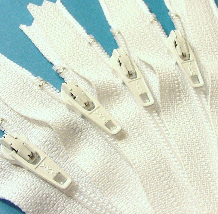 Wholesale YKK Zippers Fifty 8 Inch White Zippers Color 501