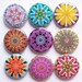 25 Assorted Kaleidoscope Zipper Pulls