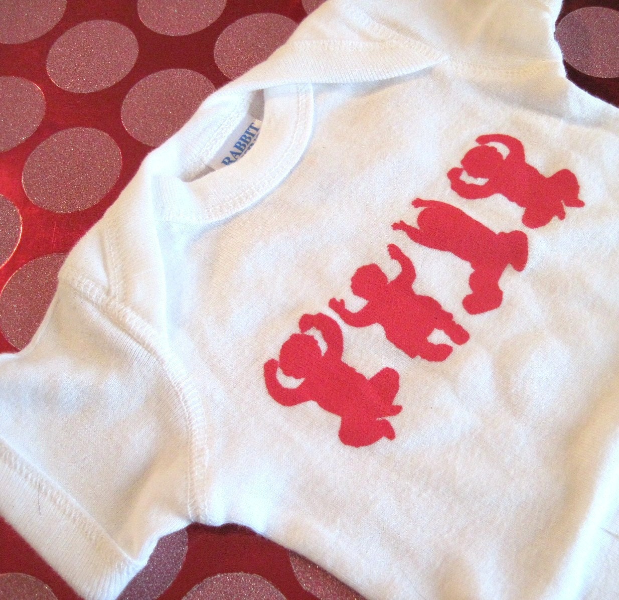 OHIO Babies- White and Red Ohio State Baby Onesie  Newborn, 6 months, 12 months and 18 months