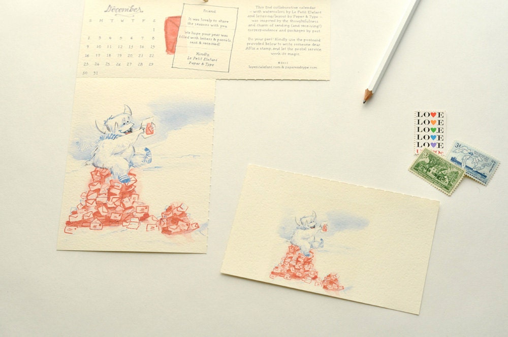 2012 CALENDAR: a year of good cheer delivered via post & general correspondence