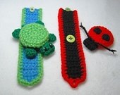 Instant Download Crochet Pattern Pack - Turtle and Ladybug Cuff Bracelets