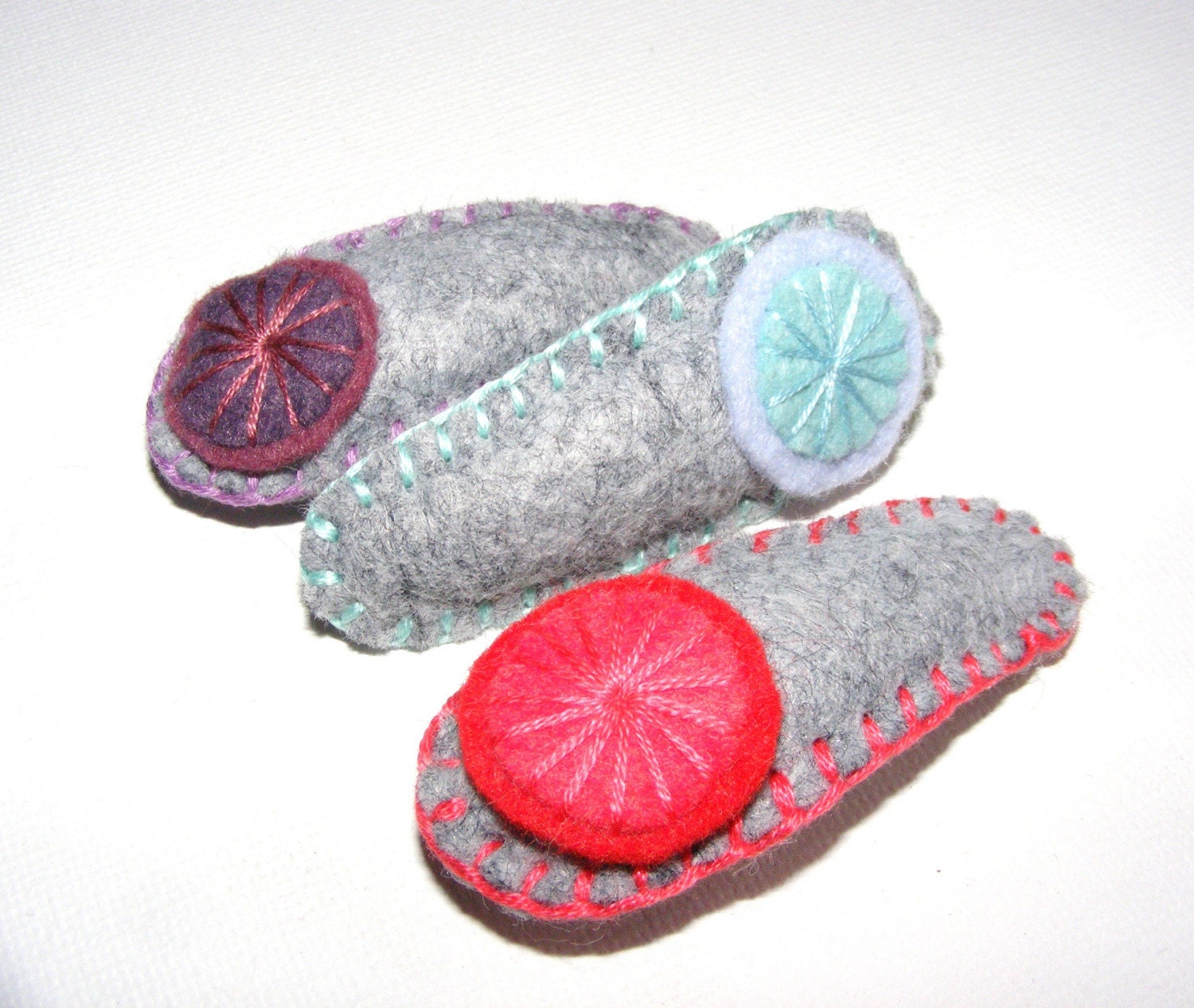 Cheeky Dots Felt Hair Clips