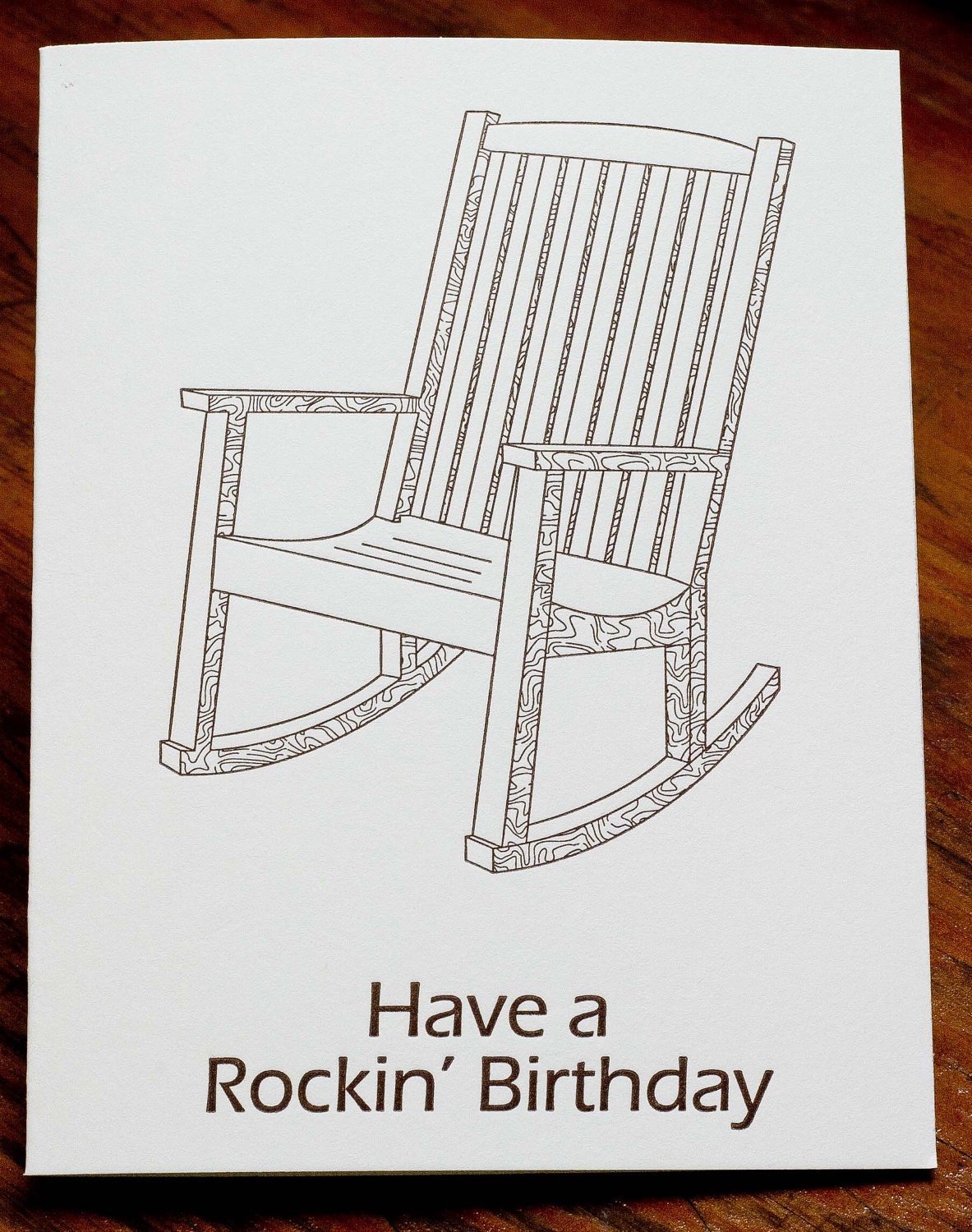 Rockin' Birthday, Letterpress Printed Birthday Card