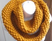 Sale Cowl - Knit Cowl - The Sleeper Cowl - HAZELNUT - Orange Cowl - Hand Knit Cowl - Etsy Knit Cowl
