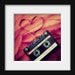 mix tape love photograph / valentine's day, 1980s, cassette tape, music, heart, romantic, red, coral, personalize / silly love songs / 8x8