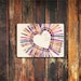 crayon heart love photo magnet / valentines day, kitchen decor, fine art photograph, nursery decor, crayon, color, heart, rainbow