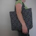 Tote Bag- Reversible Black and White Geometric