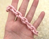 18mm Pastel Plastic Chain Links - Light Pink - 40 pc set