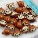 25mm Cute Monkey bell charm pendants - 5 pc set