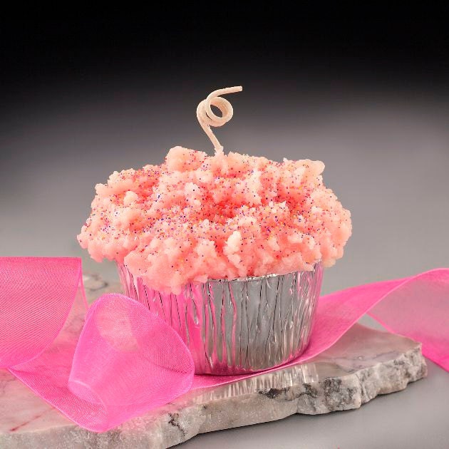 Birthday Cake Grubby Muffin Candle - honeyhivehandcrafts