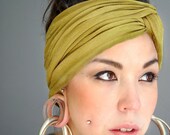 Turban Twist HeadBand - Chartreuse