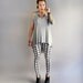 Polka Dot Leggings in White n Black -  MADE To ORDER