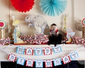 Circus Party for Boys Printable Happy Birthday Banner by The TomKat Studio