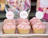 Flower Garden Party Printable Cupcake Toppers/Labels by The TomKat Studio Il_170x135
