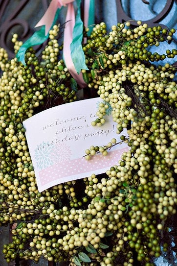 Flower Garden Party Printable Welcome Sign by The TomKat Studio
