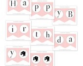 PRINTABLE Birthday Banner - Glamour Girl in Paris Party Collection - The TomKat Studio