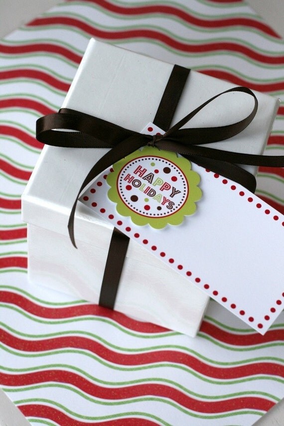 Gift Tags - Printable Modern Holiday Package - The TomKat Studio Il_570xn