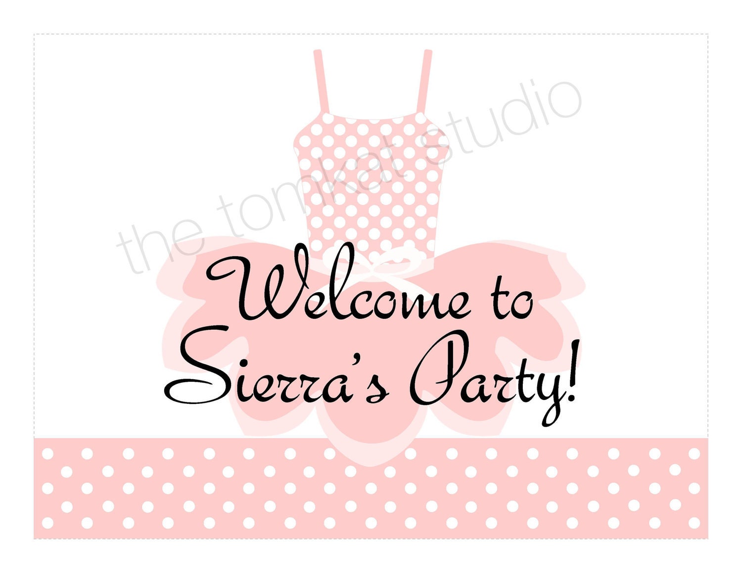 Ballerina Ballet Birthday Party - Printable Door Sign - The TomKat Studio Il_570xn