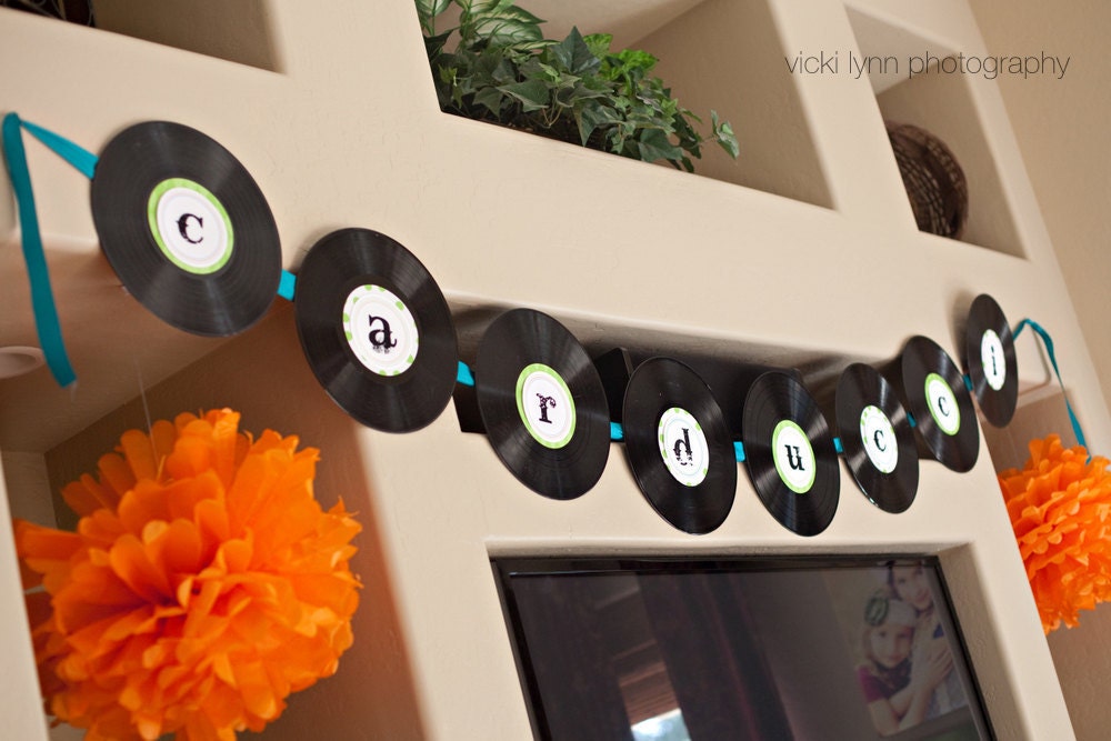 Rock Star Alphabet 4" Party Circles for Banner - Printable Party Collection - The TomKat Studio Il_570xn