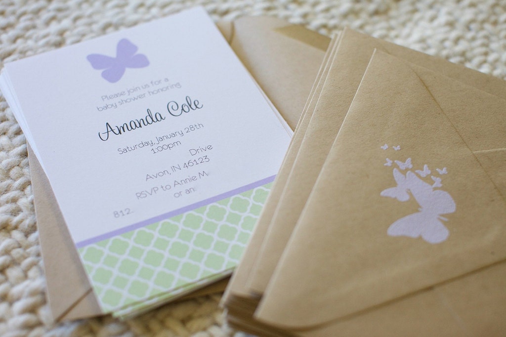 Butterfly Invitation Design - Baby Shower Printable Collection - The TomKat Studio Il_570xn