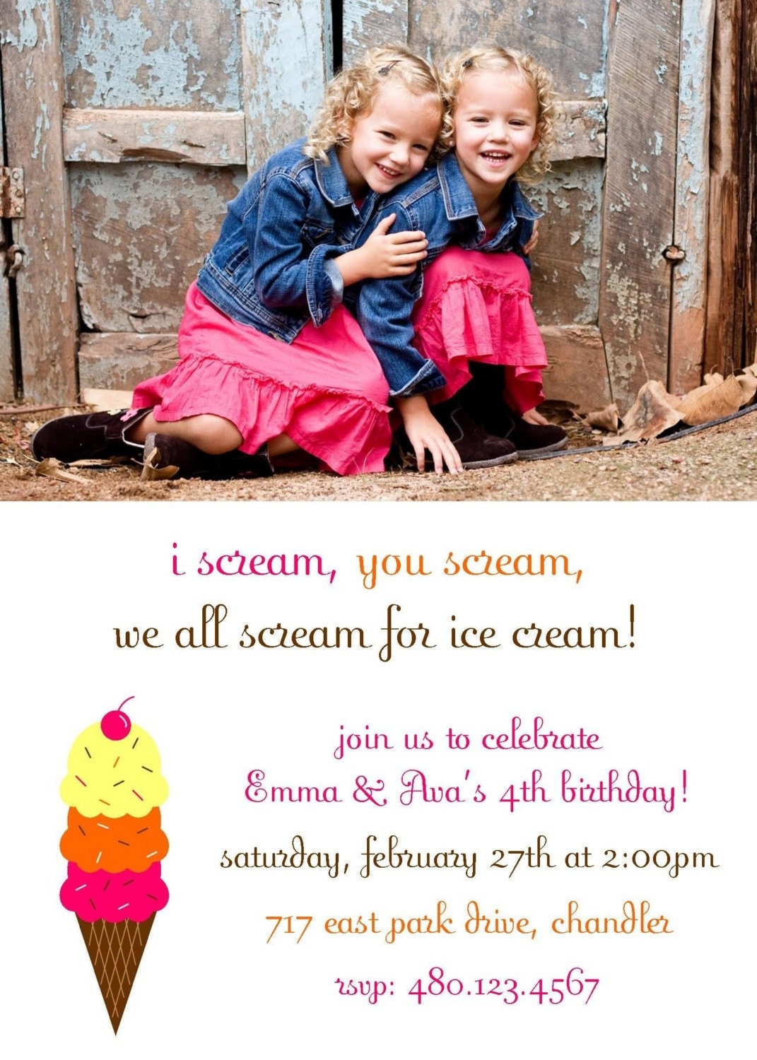 Ice Cream Shoppe Labels - Printable Birthday Party Collection - The TomKat Studio