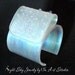 Ocean Waves Iridescent Resin and Glass Cuff Bracelet