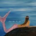 Mermaid Painting Art Little Mermaid Mermaids Fantasy Magical Seascape "Beautiful Morning" Original Mermaid Painting Seascape Ocean