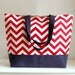 Red Chevron Big Tote