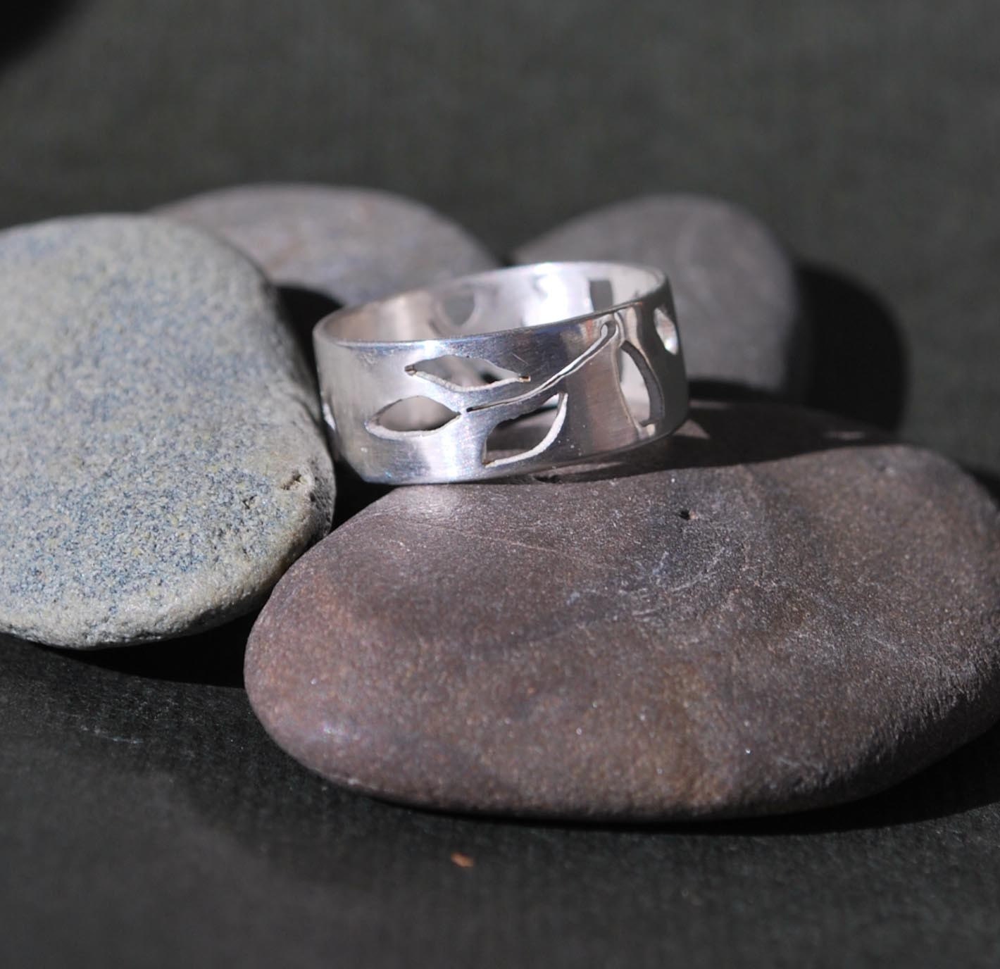 Sterling Silver 'Leafy Greens' Ring