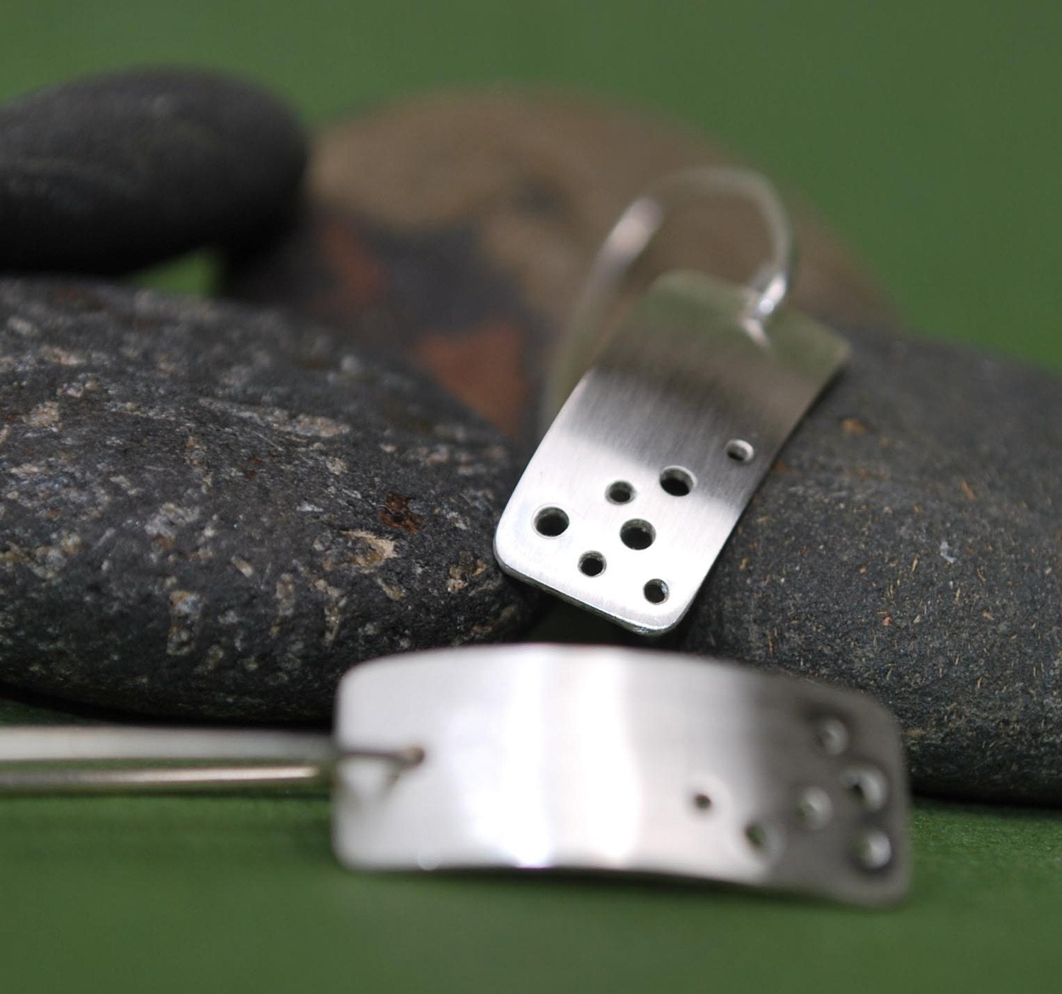 Dotted Rectangular Earrings