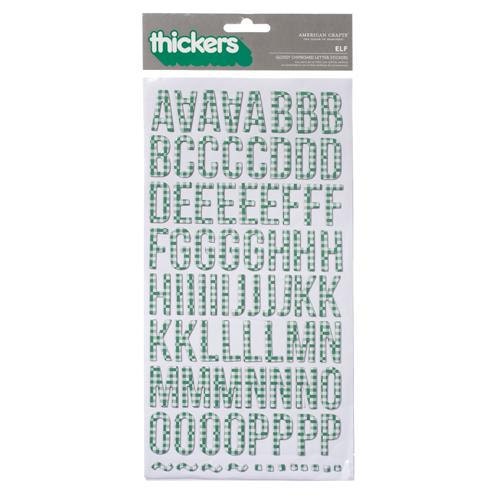 Thickers - Elf Glossy Chipboard - Green - American Crafts - Brand New August 2011