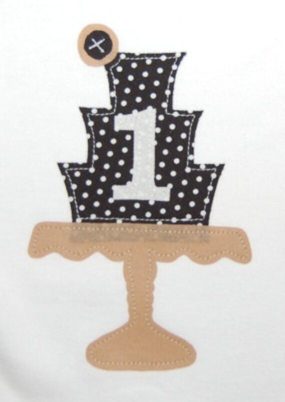 1st birthday shirt for girls CLEARANCE ...Ready To Ship .. Sz 18 month tank top ... Messy Dot Vintage Cake Stand Birthday Shirt