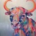 Ole the Bull Original 36x36 Painting by Jennifer Moreman