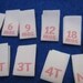 100pcs Damask Woven Size Labels ( Pink background with Hot Pink text ) Free Shipping