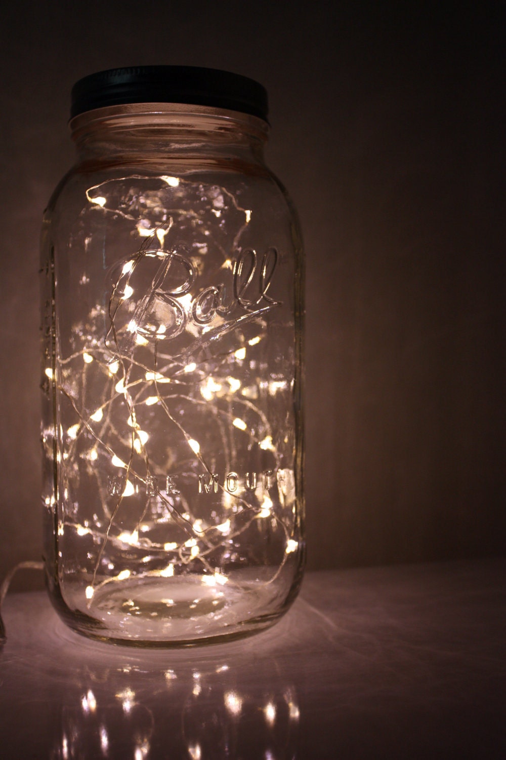 SALE - Stars in a Mason Jar by ShelbyLea - Half Gallon Battery Operated