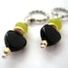 ONYX HEARTS -  Set of 2 Stitch Markers fits US10