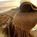 Chocolate brown alpaca knit scarf