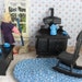 One Inch Scale Dollhouse Kitchen Pieces - Stove - Rocker