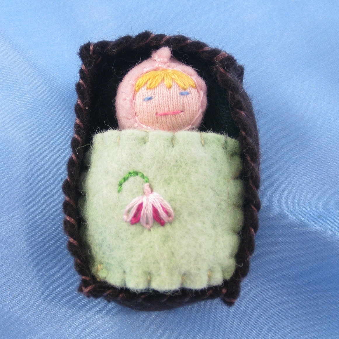 Flower Box Baby Doll in Pale Pink- Waldorf inspired