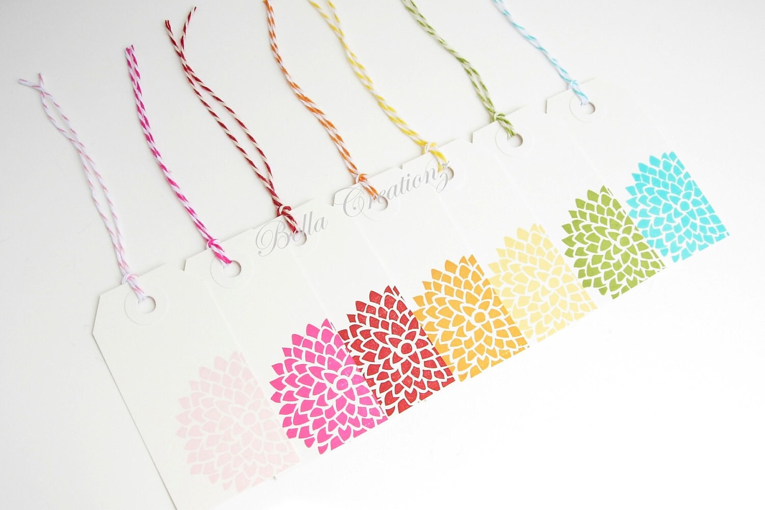 Gift Tags - Multi Colored Mums