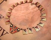 1920's Enamel Egyptian  Revival Cleopatra STUNNING old NECKLACE