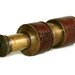 Steampunk brass telescope with leather case BROWN LEATHER GEARS DECOR
