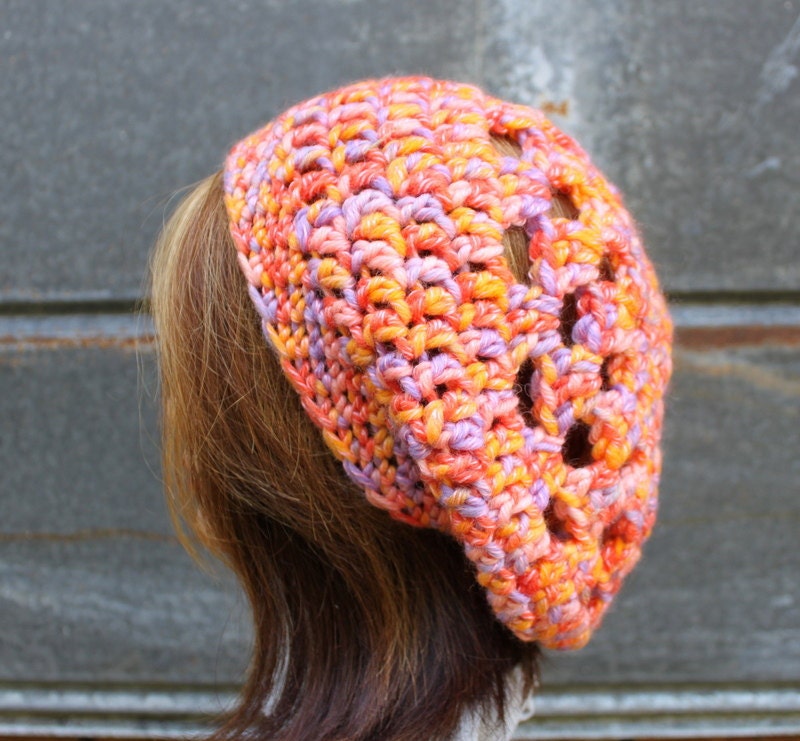 Warm Color Palette Winter Beret--- Ready to SHIP